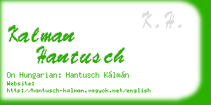 kalman hantusch business card