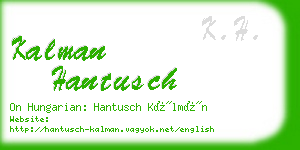 kalman hantusch business card